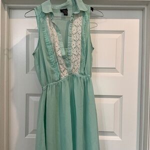 Mint lace babydoll dress. Rue21.